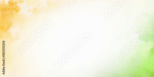 Watercolor texture background with Indian flag colors.