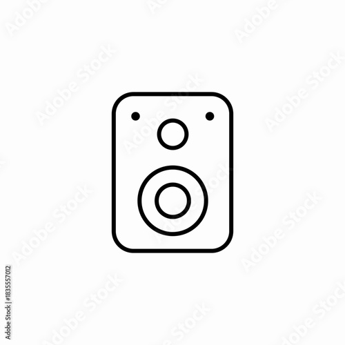 audio loudspeaker box icon sign vector