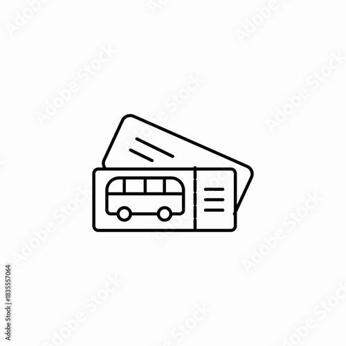 bus travel tickets icon sign vector