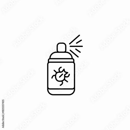 insect repellent spray icon sign vector