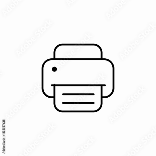 printing output device icon sign vector