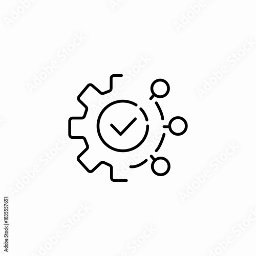process check verified icon sign vector