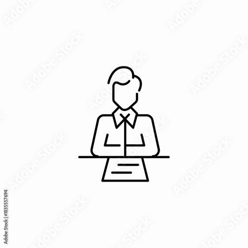 professional man interview icon sign vector