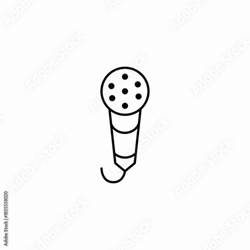 wired stage microphone icon sign vector