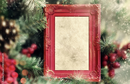 Christmas card with free space for text