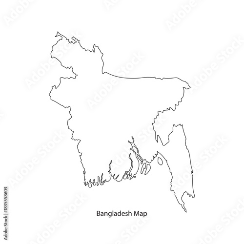 Bangladeshi Map Outline Vector Icon