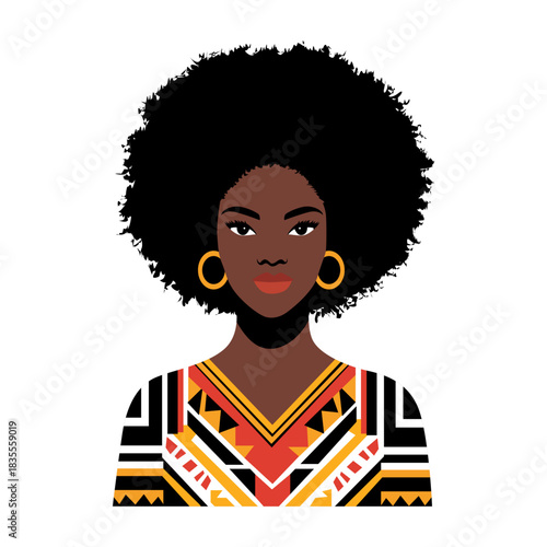 African American Flat Design Vector – Black History Month Theme