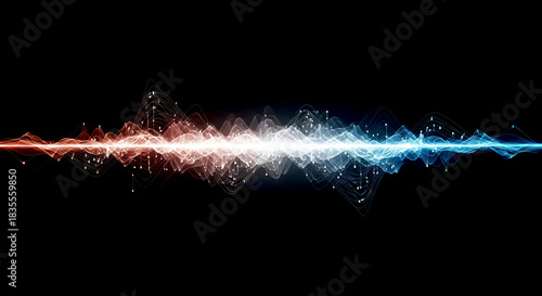 Dynamic energy wave pulsing with vibrant colors, a modern abstract background for cutting edge technology and science applications and visual presentations