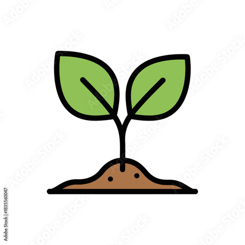 Inspiring new growth with vibrant green sprout emerging from fertile soil, a symbol of hope, sustainability, and environmental awareness in spring