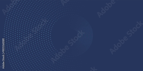 Abstract Digital Circles of Particles with Noise. Futuristic Circular Sound Wave. Big Data Visualization. 3D Virtual Space VR Cyberspace. Crypto Currency Concept. Vector Illustration.