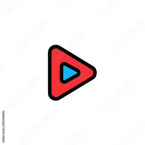 Launch your brand with a vibrant play button logo, use this modern, eye-catching design to signify progress and forward momentum in your next project