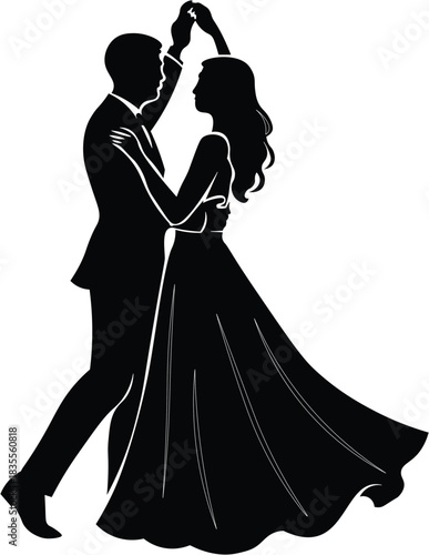 Romantic evening under the moonlight dance