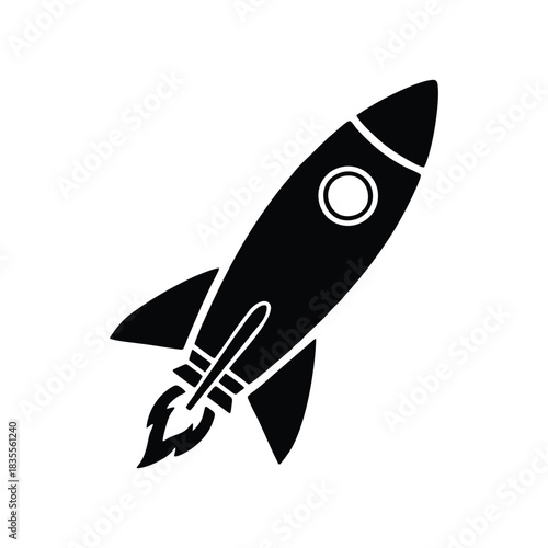 space rocket vector illustration silhouette