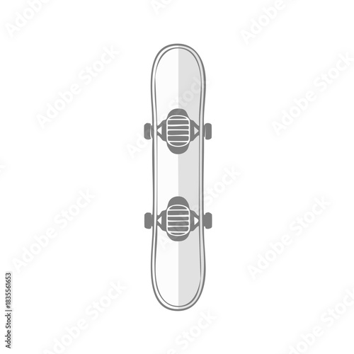 Winter Sport Snowboard with Bindings Flat Icon