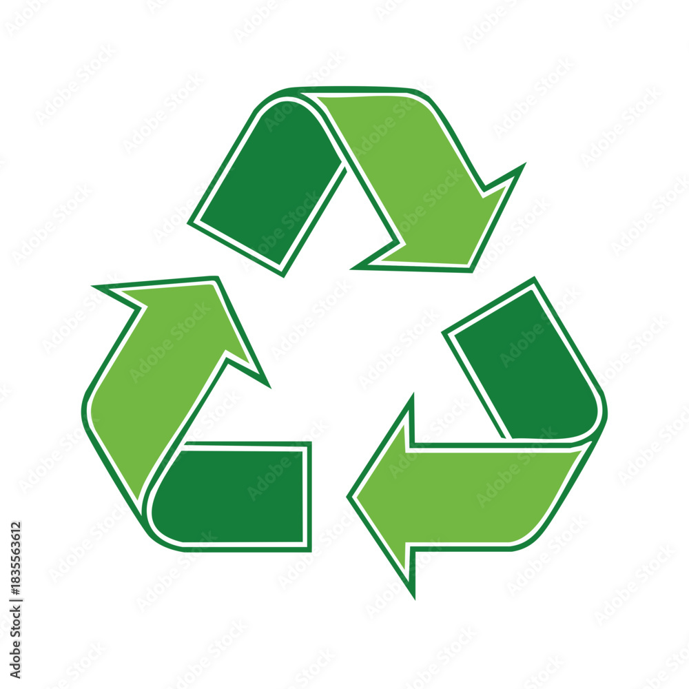 Obraz premium Green Arrows Cycle Symbol for Recycle and Eco Friendly Movement