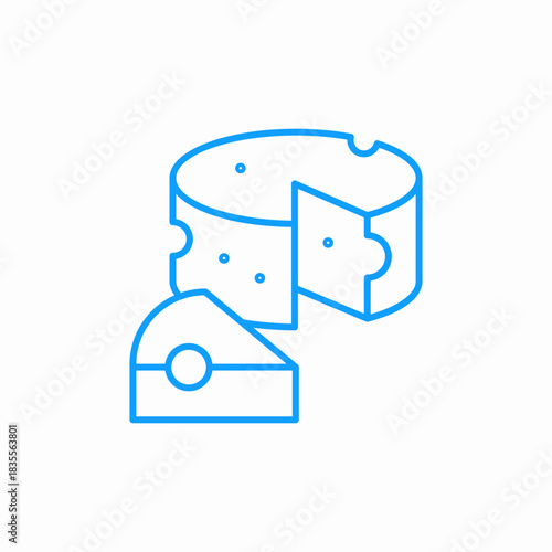 block of cheese icon sign vector