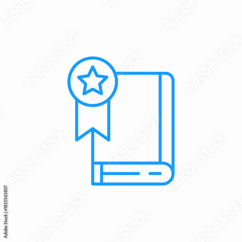book bookmark star icon sign vector