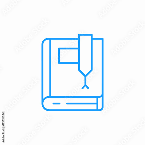 bookmark book icon sign vector