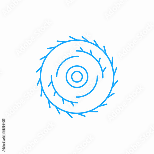 circular saw blade icon sign vector