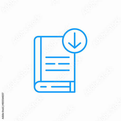 download from book icon sign vector