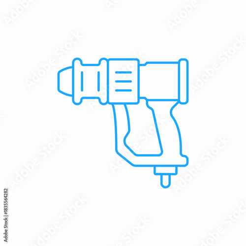 electric paint gun icon sign vector