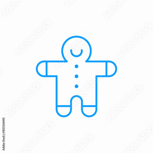 gingerbread man figure icon sign vector