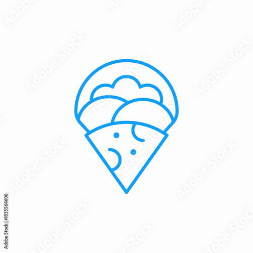 ice cream scoop icon sign vector