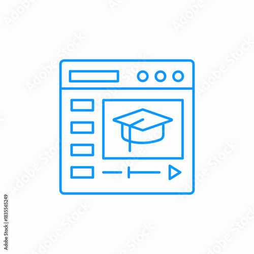 online learning video icon sign vector