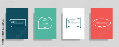 Minimalist Quote Box Template Set - Modern Speech Bubble Text Boxes for Social Media and Testimonials

