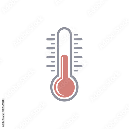 Thermometer illustration for temperature measuring medical health care concepts.