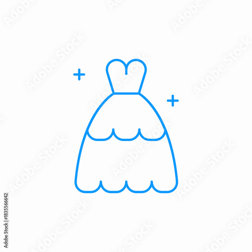 wedding dress fancy icon sign vector