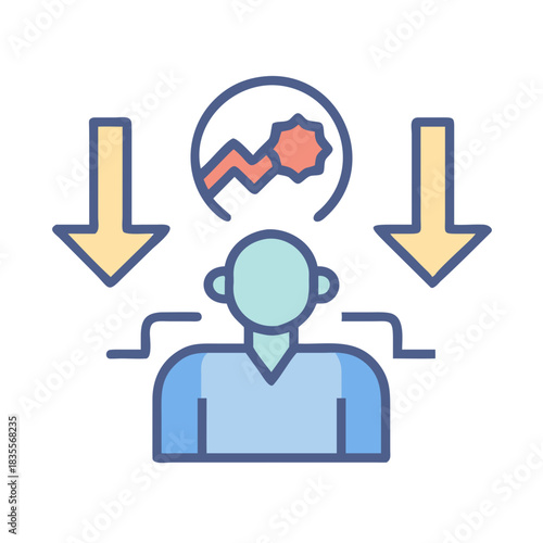 Market Crash Influence on Decision Making Stock Vector Illustration and Graphic