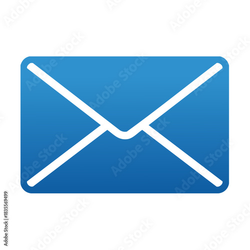 Digital Blue Mail Envelope for Electronic Communication and Messaging Purposes