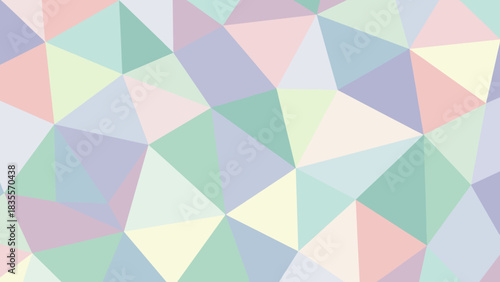 Pastel geometric abstract triangle pattern background with soft colors delicate modern design wallpaper