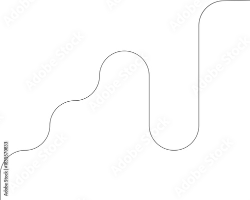 Element contains a looping dashed path shaped with circular irregular curves and soft flowing transitions.