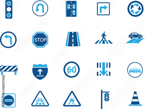 Urban Traffic and Road Transportation Icon