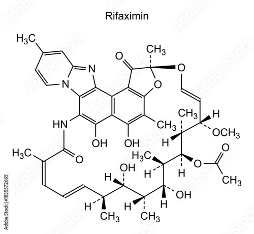 Rifaximin, chemical structure of rifaximin, drug substance