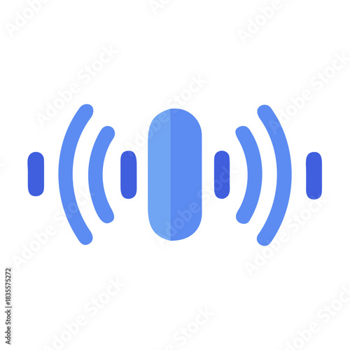 Voice control assistant visual with sound waves on black background concept