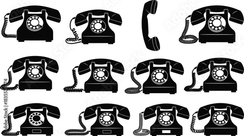 Largest Ultimate Vector Collection of Diverse Silhouettes, Featuring Athletes, Soldiers, Telephones, Dancers, Speakers, and Models in Action for Broad Commercial Use.