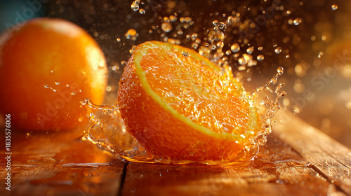 Cinematic ultra-realistic orange