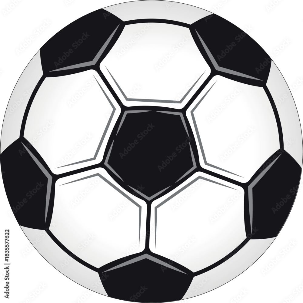 Fototapeta premium soccer ball, Football isolated on white Background, leather soccer ball, Soccer ball illustration for the web, Football Vector Design templet art.