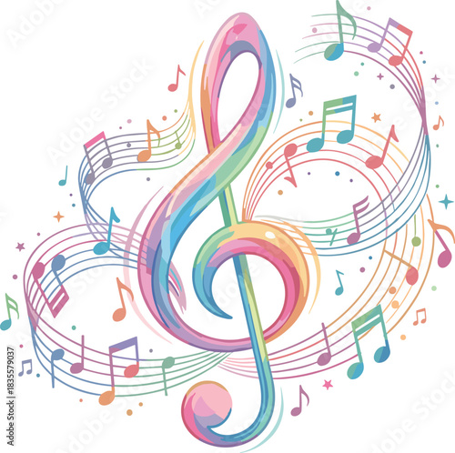 Vibrant Astrological Natal Chart Diagram with Color-Coded Zodiac Signs and Planets, Representing Horoscope, Destiny, Cosmology, and Spiritual Prediction Vector Art Illustration.