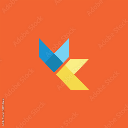 letters vc text logo design vector