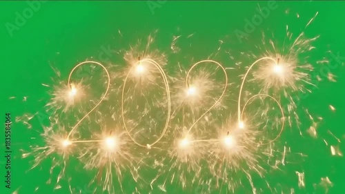 Sparkler Title Reveal 2026 on Green Screen