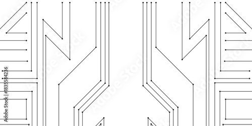 Abstract circuit board hi-tech digital technology and engineering vector graphic illustration suitable for website design, abstract futuristic circuit board line art technology on modern technology.