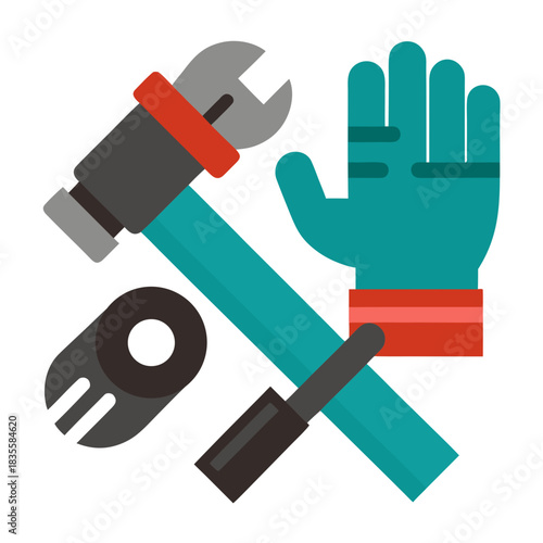 Tools and protective glove for manual labor