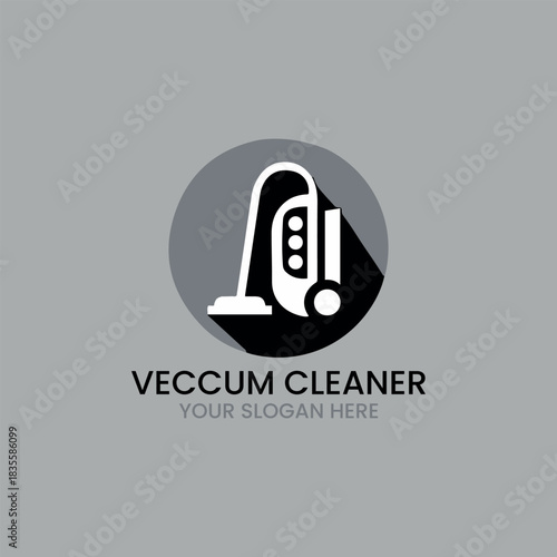vacuum cleaning logo design vector