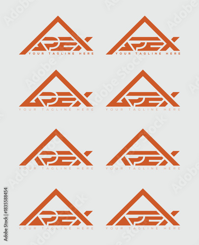 Abstract Apex Logos with Placeholders for Company Taglines and Identity