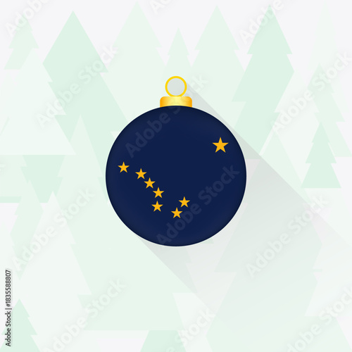 Alaska State Flag Christmas Decoration.