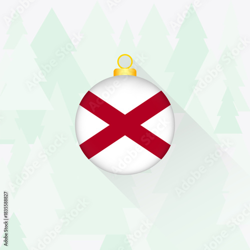 Alabama State Flag Christmas Decoration.